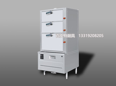 燃气三门海鲜蒸柜